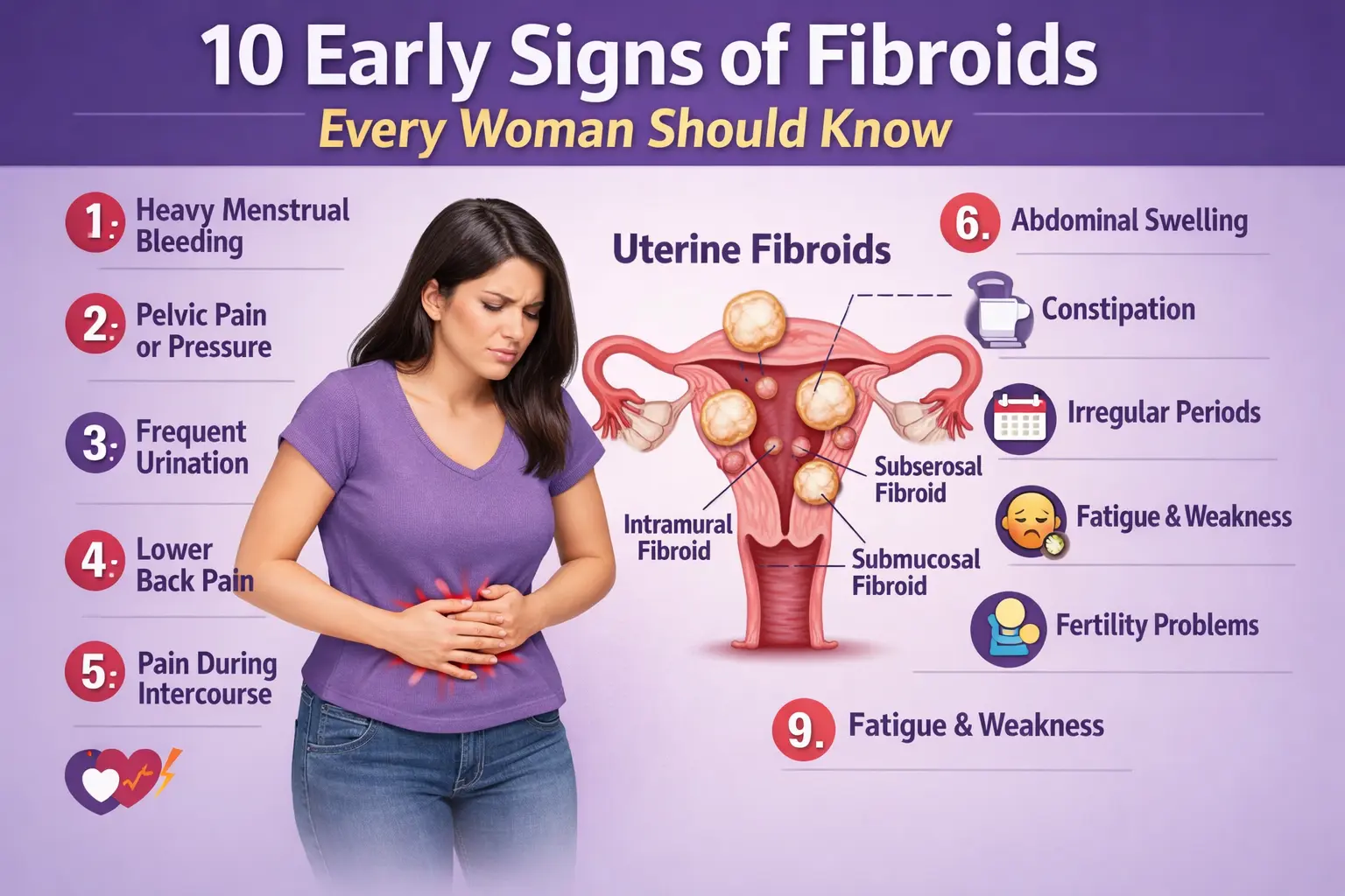 Fibroids symptoms in Mumbai early signs of uterine fibroids in women